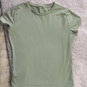 Hollister Women's Sage Green Short Sleeve Tee
